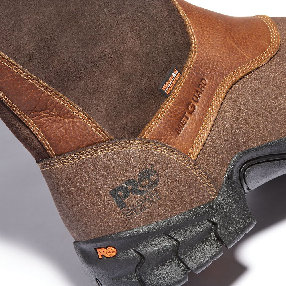 Bocanci Pro Timberland Barbati Maro - Excave Wellington Met Guard Steel Toe - Romania - NQUZRS045